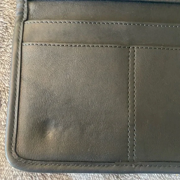 Vintage Coach Black Swing Wallet - 4843 Crossbody Leather Bag - Picture 4 of 7